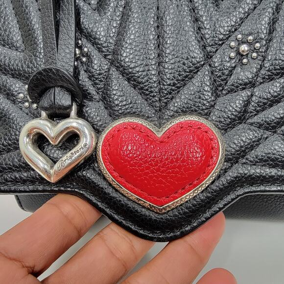 BRIGHTON ASTARA LOVE HEART TOP HANDLE CROSSBODY BAG, RED - Picture 4 of 10